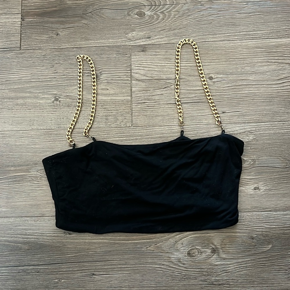 gold chain tank top